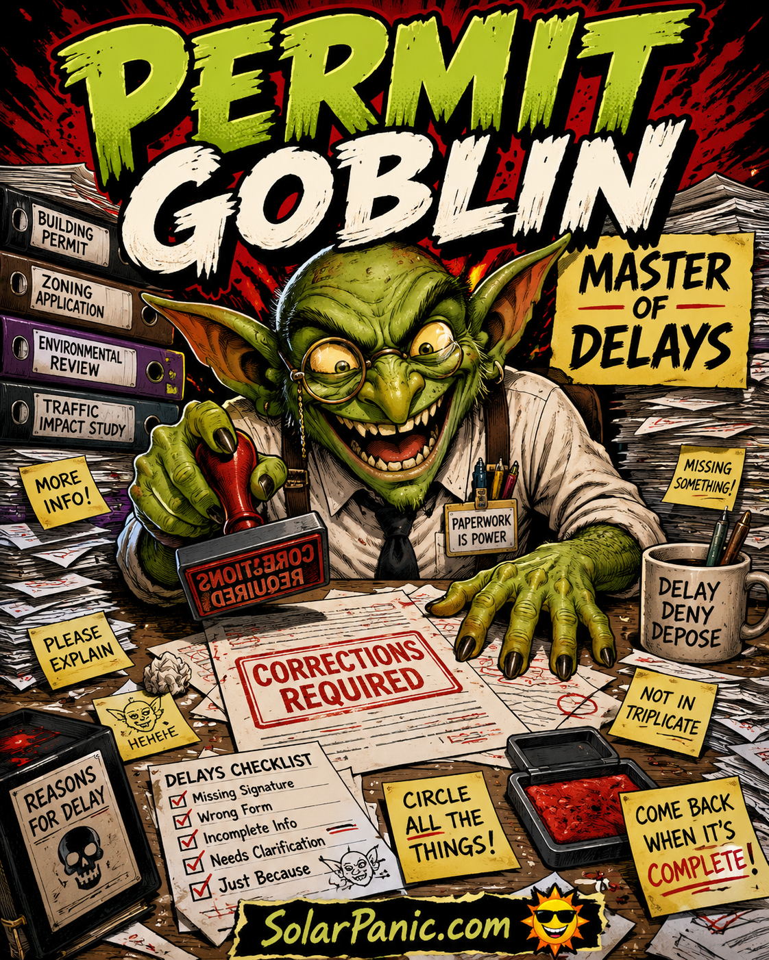 Permit Goblin fictional paperwork villain