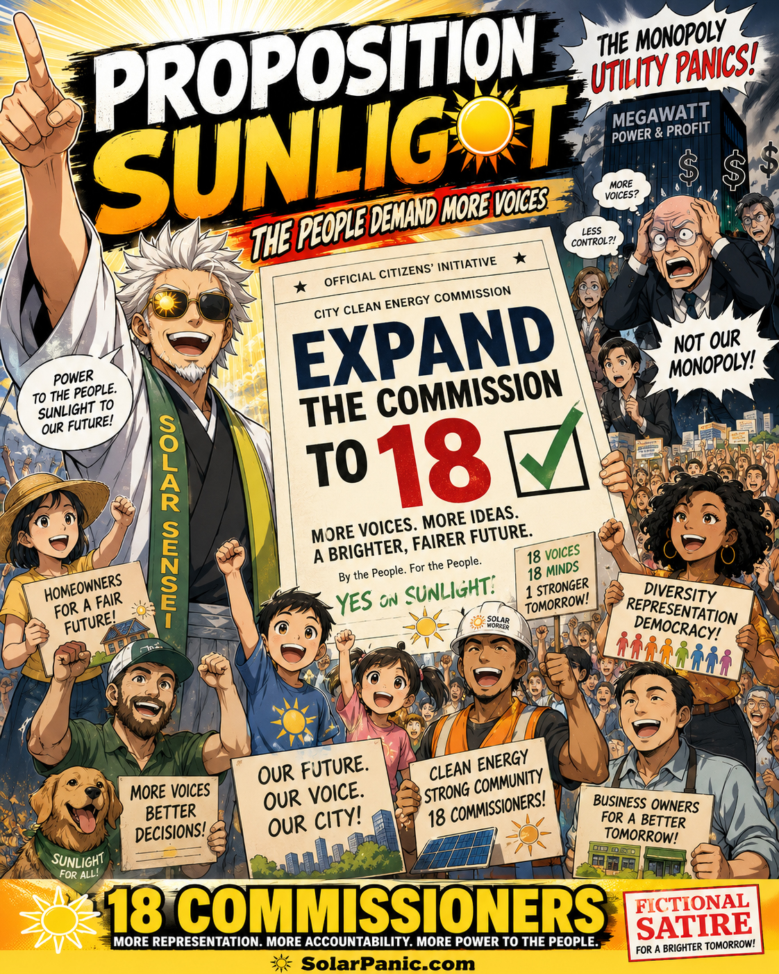 Proposition Sunlight campaign to expand the commission to 18